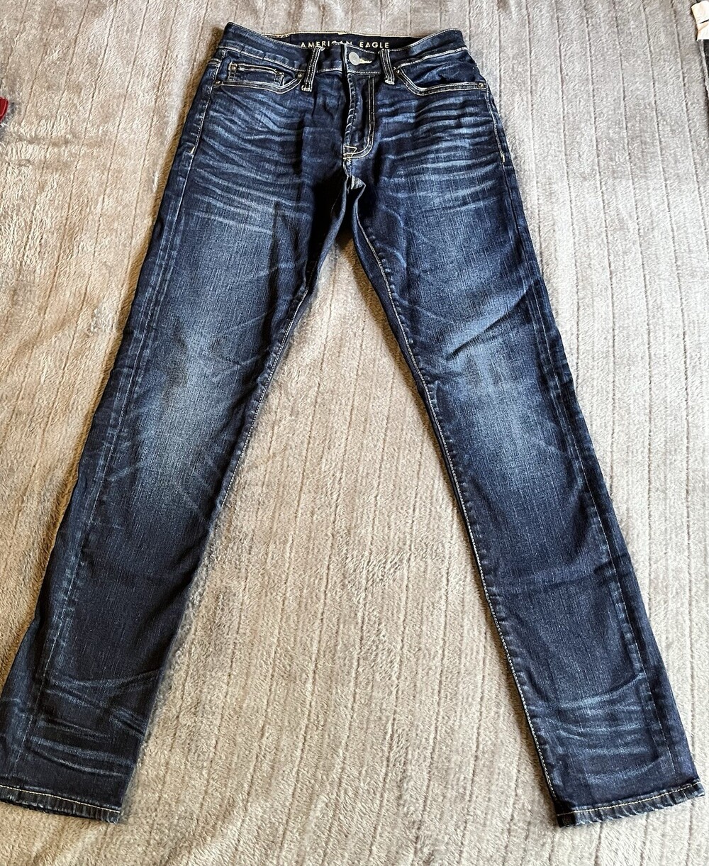 Men’s American Eagle Slim Flex Jean 28 x 32 Dark blue